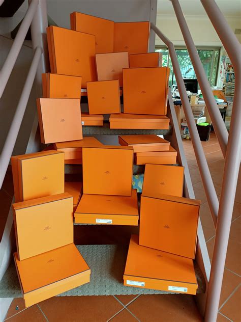 empty Hermes boxes